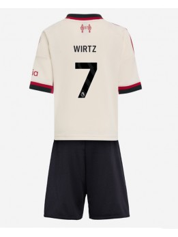 Liverpool Florian Wirtz #7 Replika Borta Kläder Barn 2025-26 Kortärmad (+ byxor)